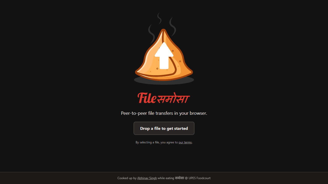 FileSamosa: Browser P2P File Transfer cover